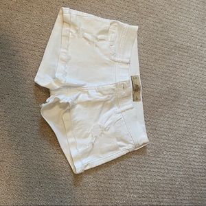 White hollister jean shorts
